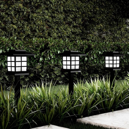 Pure Garden Solar Pathway Lights, Black, 6PK 50-LG1057